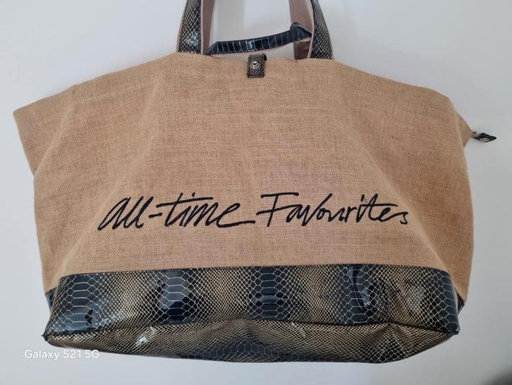 All-time Favourites tas XL strandtas shopper, Sieraden, Tassen en Uiterlijk, Tassen | Damestassen, Nieuw, Handtas, Beige, Ophalen of Verzenden