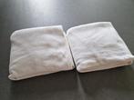 Moltons 90x200 2 stuks wit, Ophalen of Verzenden, Zo goed als nieuw, Eenpersoons, Wit
