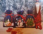 kerst 3x giftbags borduurpakket zakjes, Verzenden, Nieuw, Borduurpakket