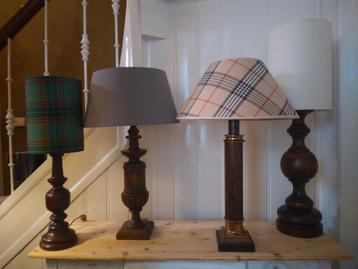 Houten lampenvoeten tafellamp massief hout retro vintage  beschikbaar voor biedingen