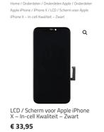 NIEUW! Scherm iPhone X lcd In-cell kwaliteit zwart €22,99, Telecommunicatie, Mobiele telefoons | Apple iPhone, Nieuw, 128 GB, Ophalen of Verzenden