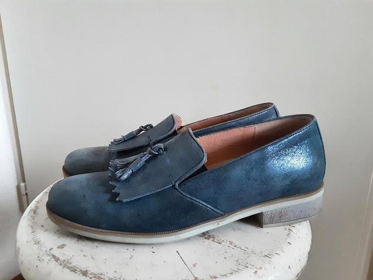 DUREA schoenen instappers maat 5 (38) E  blauw, Kleding | Dames, Schoenen, Zo goed als nieuw, Instappers, Blauw, Ophalen of Verzenden