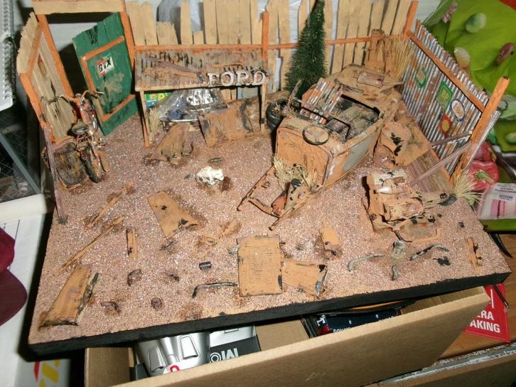 Diorama ford roadster sloop 1/18 ., Hobby en Vrije tijd, Overige Hobby en Vrije tijd, Zo goed als nieuw, Ophalen of Verzenden