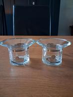 ROSENDAHL - waxinelichthouders glas met staal, Huis en Inrichting, Ophalen of Verzenden, Zo goed als nieuw, Overige materialen