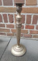 Oude verzilverde kandelaar 40cm hoog., Antiek en Kunst, Ophalen of Verzenden, Zilver