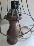 Vintage messing lamp met metalen frame, Ophalen