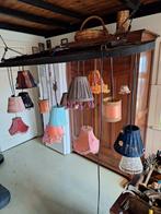 Kleurrijke hanglamp self made van 16 oude lampenkappen incl, Ophalen of Verzenden, Zo goed als nieuw, Minder dan 50 cm