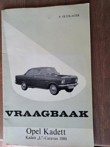 Opel Kadett L - Caravan 1000 vraagbaak. beschikbaar voor biedingen