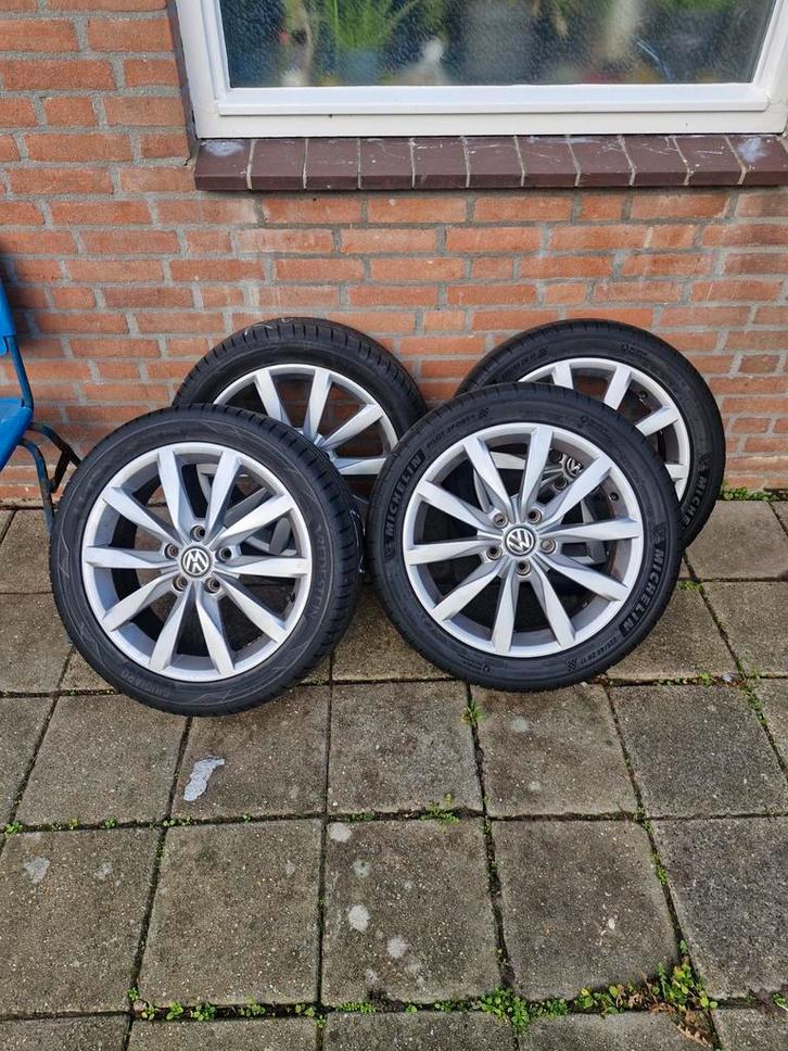 VW 17” velgen met Michelin/Vredestein banden – Golf/Passat, Auto-onderdelen, Banden en Velgen, Banden en Velgen, Zomerbanden, 17 inch
