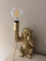 Apenlamp - Gouden Aap met Lamp, Ophalen, Zo goed als nieuw, Metaal, Minder dan 100 cm