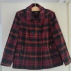 C&A jas wol blend ruit rood maat 48, Kleding | Dames, Jassen | Winter, Maat 46/48 (XL) of groter, Ophalen of Verzenden, Rood, Gedragen
