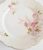 Izgs Prachtige brocante bordje bord met bloemen, Antiek en Kunst, Ophalen of Verzenden