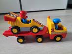 Playmobil 1 2 3 Race Auto met Oplegger, Ophalen of Verzenden, Gebruikt, Jongen of Meisje