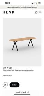 Eettafel studio Henk, Huis en Inrichting, Ophalen, Eikenhout, 200 cm of meer, 50 tot 100 cm