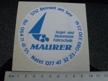 sticker segelschule motorbootschule maurer natel beinwil am beschikbaar voor biedingen