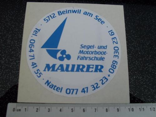 sticker segelschule motorbootschule maurer natel beinwil am, Verzamelen, Stickers, Zo goed als nieuw, Bedrijf of Vereniging, Verzenden