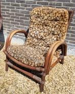 Manou Rotan fauteuil stoel vintage retro, Huis en Inrichting, Fauteuils, Ophalen, Gebruikt, 75 tot 100 cm, 50 tot 75 cm