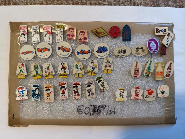 Ouderwetse reclame speldjes, Verzamelen, Speldjes, Pins en Buttons, Gebruikt, Speldje of Pin, Overige onderwerpen, Ophalen