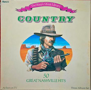 Country: 50 Great Nashville Hits - 3LP Boxset beschikbaar voor biedingen