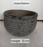 Bloempot, als nieuw,  steen/beton, Tuin en Terras, Bloempotten, Ophalen, Overige materialen, Rond, Tuin