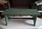 Brocante/vintage houten vensterbank bankje, Ophalen of Verzenden