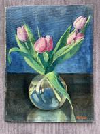 Tulpen in een vaas stilleven van M. Veldhoen, Ophalen of Verzenden
