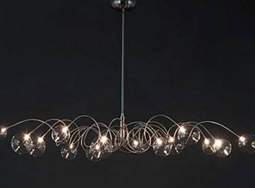 Harco Loor Design hanglamp, Big Bubbles 14 bollen, Huis en Inrichting, Lampen | Hanglampen, Zo goed als nieuw, 75 cm of meer, Glas