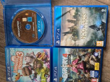 Playstation spellen, farcry 4 , hogwarts legacy en nog twee beschikbaar voor biedingen