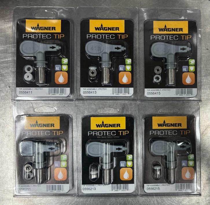 Set Wagner tips Protec industrieel zware toepassing, Doe-het-zelf en Verbouw, Schildersmaterialen, Nieuw, Verfspuit of Verfpomp