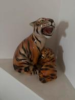 Vintage tijger beeld keramiek bassano Italy, Verzamelen, Beelden en Beeldjes, Ophalen of Verzenden, Zo goed als nieuw, Dier