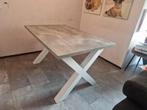 Eettafel en salontafel betonlook, Huis en Inrichting, Tafels | Eettafels, Ophalen, Gebruikt, 100 tot 150 cm, 50 tot 100 cm
