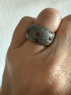 S119/Opvallende bijzondere kleurrijke ring 17, Overige materialen, Gebruikt, Verzenden, X