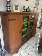Prachtige jugendstil kast met groen glas, Huis en Inrichting, Kasten | Dressoirs, Ophalen, Met deur(en), Glas, 150 tot 200 cm