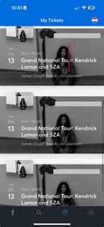 KENDRICK LAMAR & SZA | 4x Floor tickets | JohanCruijff ArenA, Tickets en Kaartjes, Concerten | R&B en Hiphop, Eén persoon, Juli