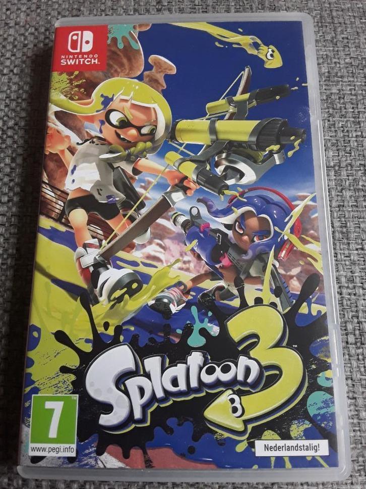 Nintendo Switch Game Splatoon 3, Spelcomputers en Games, Games | Nintendo Switch, Zo goed als nieuw, 1 speler, Vanaf 7 jaar, Online