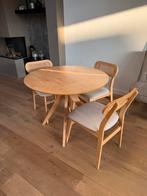 Tafel met 3 stoelen, 200 cm of meer, Zo goed als nieuw, Rechthoekig, 50 tot 100 cm