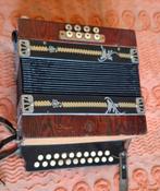 Antieke Harmonika CF - Verzamelaarsobject, Gebruikt, Met riemen, Overige formaten, Knopaccordeon