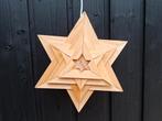 Vintage houten ster kerstster adventsster hout lampje, Diversen, Kerst, Ophalen of Verzenden, Gebruikt