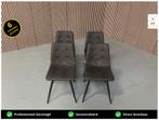 GRATIS LEVERING 4x Eetkamerstoel Antraciet REFURBISHED