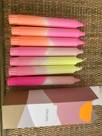 Lou loto dip and dye kaarsen nieuw 7 x beschikbaar voor biedingen