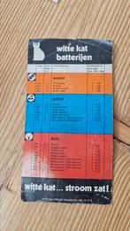 Witte kat batterijen prijslijst, Verzamelen, Merken en Reclamevoorwerpen, Ophalen of Verzenden, Zo goed als nieuw, Gebruiksvoorwerp