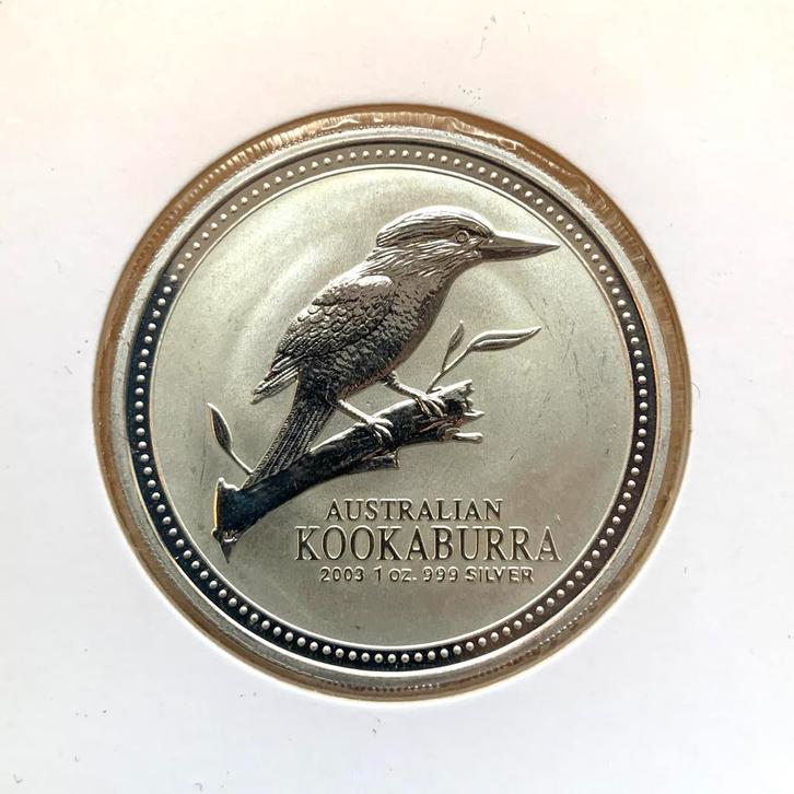1 Oz Kookaburra 2003 zilver - schaars, Postzegels en Munten, Edelmetalen en Baren, Zilver, Ophalen of Verzenden