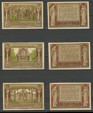 Heisterbach 3 x 75 Pfg 1921 Duits Noodgeld Biljet r-178 jdu beschikbaar voor biedingen