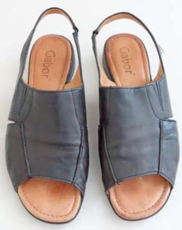 Sandalen, merk Gabor, maat 7 (40,5) donkerblauw leer, igst beschikbaar voor biedingen