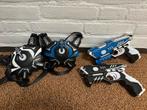KidsTag lasergame set - 2 laserguns + 2 vesten - Blauw/Zwart, Ophalen of Verzenden, Gebruikt