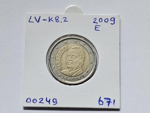 2-euromunt Spanje (E) 2009 Koers LV-K8.2, Postzegels en Munten, Munten | Europa | Euromunten, Losse munt, 2 euro, Spanje, Ophalen of Verzenden