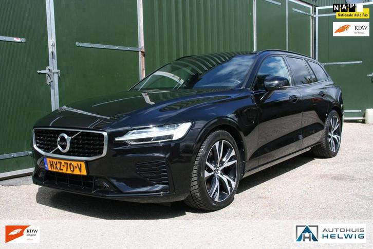 Volvo V60 2.0 T8 Twin Engine AWD R-Design, LEER, PANORAMADAK, Auto's, Volvo, Bedrijf, Te koop, V60, 4x4, ABS, Achteruitrijcamera