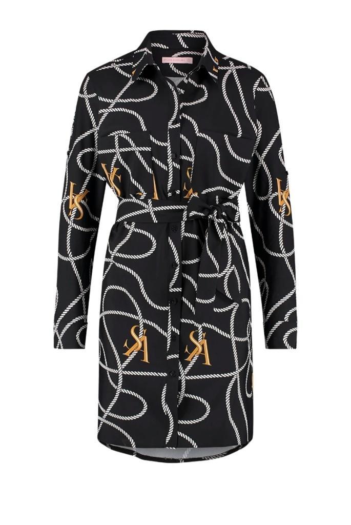 Blouse Jurk Studio Anneloes Maat S, Kleding | Dames, Jurken, Zo goed als nieuw, Maat 36 (S), Zwart, Knielengte, Ophalen of Verzenden