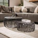 Salontafel Rond Bewerkt Metaal 75x30 Modern Loods5, 100 tot 150 cm, Savoir, Rond, Nieuw