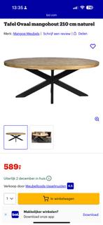 Mango houten eettafel, Huis en Inrichting, Tafels | Eettafels, Ophalen, Zo goed als nieuw, Rechthoekig, 200 cm of meer